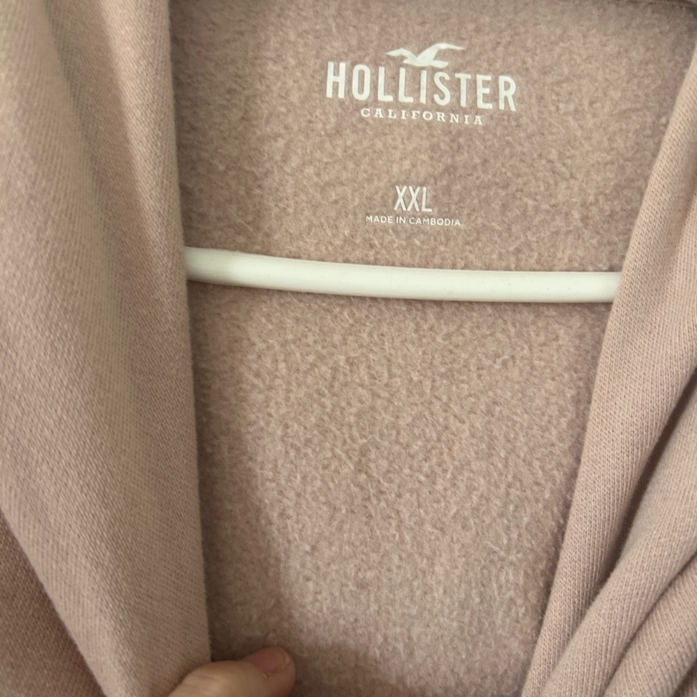 Hollister Soft Dusty Rose Hoodie Sweatshirt - Picture 2 of 4
